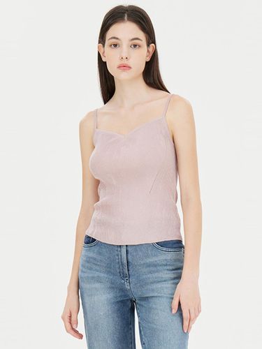 Metal Sleeveless Rayon Blend Knit [Pink] (SAKP01441PK) - Sisley - Modalova