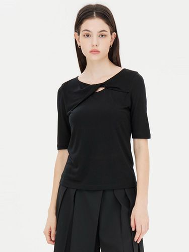 Twist Tencel Jersey T-shirt (SATS05441BK) - Sisley - Modalova