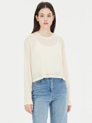 Jersey Round Neck Cropped T-shirt (SATS02441CR) - Sisley - Modalova