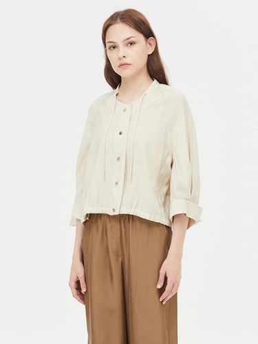 Neck Strap Raglan Tuck Detail Blouse (SAWSE1431BE) - Sisley - Modalova