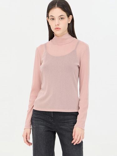 Shearling Jersey High-Neck Slim Fit T-shirt (SATS03441PK) - Sisley - Modalova