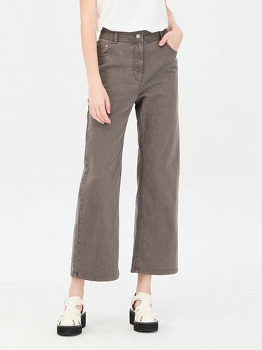 Cutting Wash Wide Raw-Cut Cotton-Blend Pants (SADP02441BR) - Sisley - Modalova