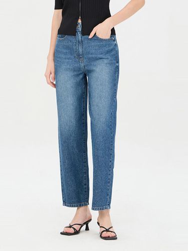 Slim Baggy Fit Washed Denim Pants (SADP04441BL) - Sisley - Modalova