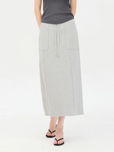 Jersey Knit Elastic Banding H-Line Long Skirt (SASK01441MG) - Sisley - Modalova