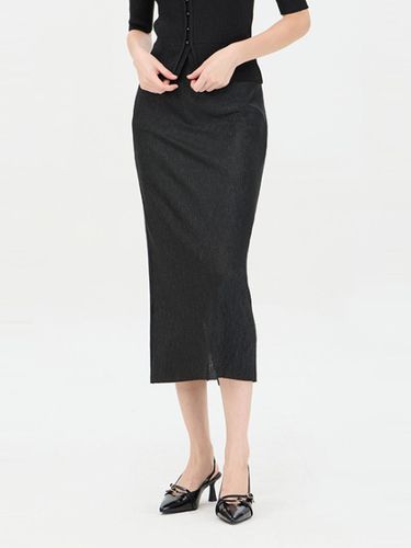 Bricks Jersey Banding Long Skirt (SASK02441BK) - Sisley - Modalova