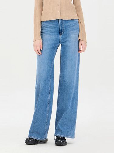 Straight Wide Cotton Blend Denim Pants (SADP41431BL) - Sisley - Modalova