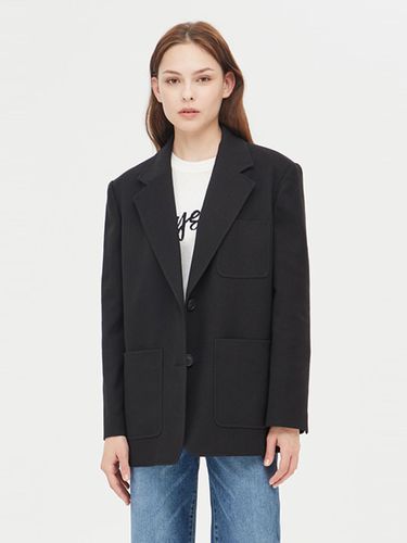 Overfit Single Two-Button Lined Jacket (SAJKE1411BK) - Sisley - Modalova