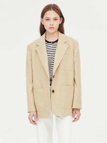 Overfit Single Two-Button Tailored Jacket (SAJKE1411BG) - Sisley - Modalova