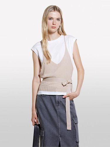 Cotton Ribbed Bustier T-shirt (3UNZL105VBG) - Sisley - Modalova