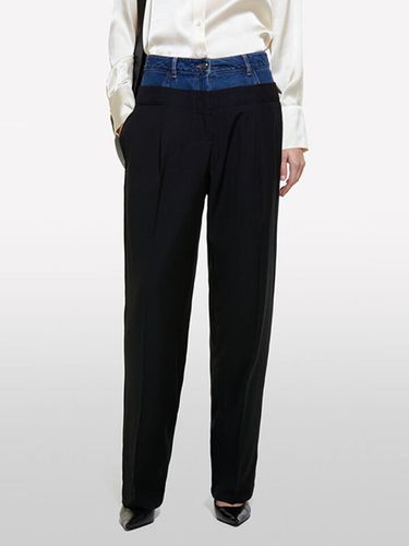 Denim Patch Italian Design Pants (485XLF05MBK) - Sisley - Modalova