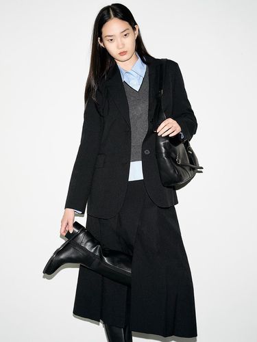 Strap Belt Single Overfit Jacket [Black] (SAJK02441BK) - Sisley - Modalova