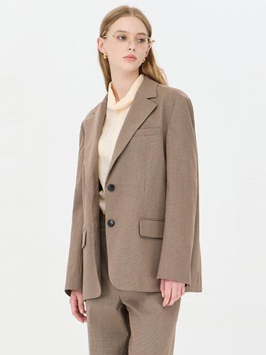 Chateau Check Single Poly-Blend Jacket (SAJK01441BR) - Sisley - Modalova