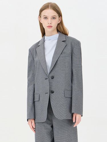 Chateau Check Single Poly-Wool Jacket (SAJK01441BK) - Sisley - Modalova