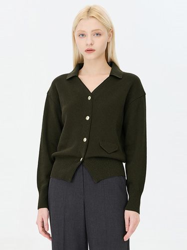 Detachable Collar Two-Way Ribbed Knit Cardigan (SAKC08441KA) - Sisley - Modalova