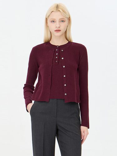 Layered Henley Button-up Knit (SAKP04441PP) - Sisley - Modalova