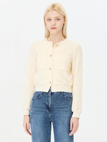 Wing Yarn Textured Cardigan Style Blouse (SAWS12441CR) - Sisley - Modalova