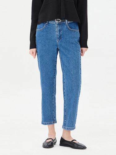 Back Elastic Baggy Cotton Blend Denim Pants (SADP70441BL) - Sisley - Modalova