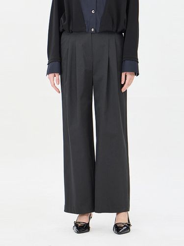 Side Vijo Double Pleated Wide Fit Pants (SAPT08441GR) - Sisley - Modalova