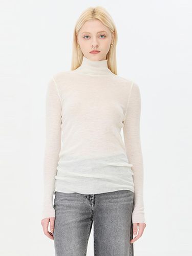 Wool Lightweight Sleek Turtleneck T-shirt (SATS32461IV) - Sisley - Modalova