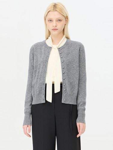 Cashmere Regular Fit Button-Up Knit Cardigan (SAKC34461GR) - Sisley - Modalova