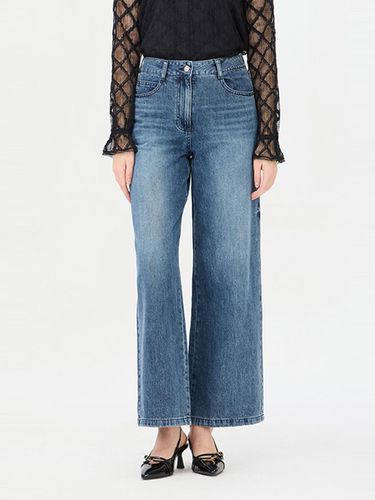 Washing Detail Wide-Fit Cotton Denim Pants (SADP32461BL) - Sisley - Modalova