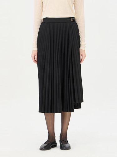 Cornell Bijou Point Pleated Long Skirt [Black] (SASK33461BK) - Sisley - Modalova