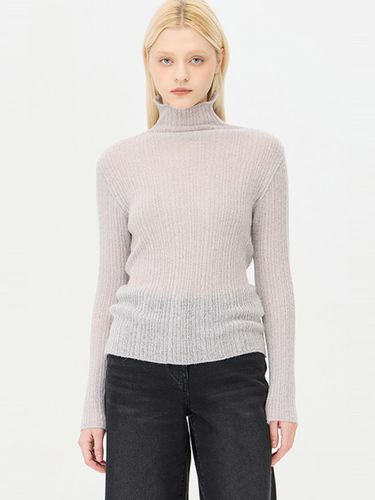 Mohair Blend Slim Cable Knit Sweater (SAKP32461LG) - Sisley - Modalova