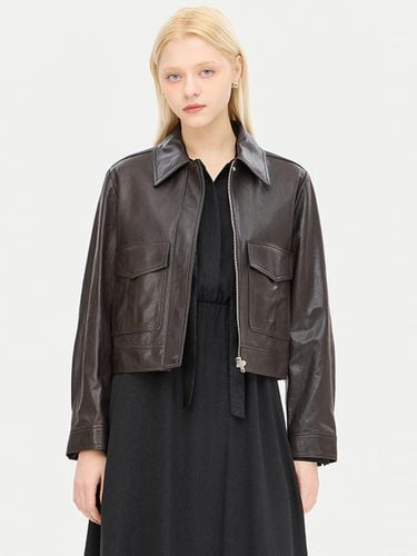 Vegetable-tanned Lambskin Slim-fit Zip-up Jacket (SALE02441DW) - Sisley - Modalova