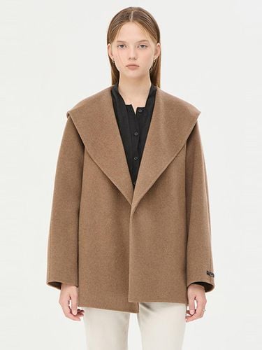 Hooded Belted Wool Cashmere Coat (SACT33461CA) - Sisley - Modalova