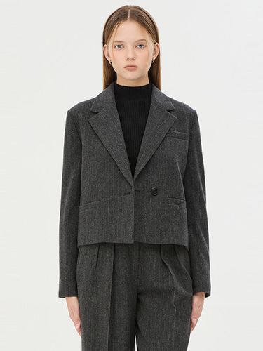 Biella Tailored Wool Crop Jacket (SAJK38461MG) - Sisley - Modalova