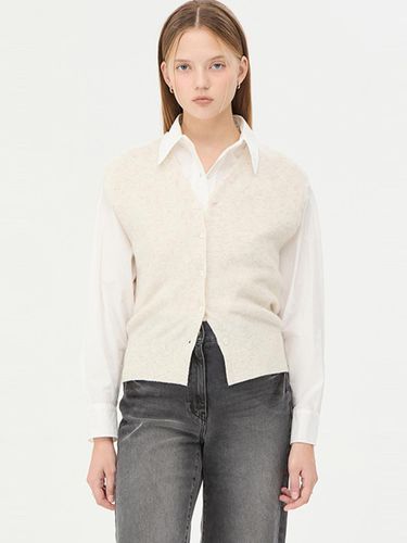 Wool V-neck 4-Button Vest (SAKC39461OT) - Sisley - Modalova