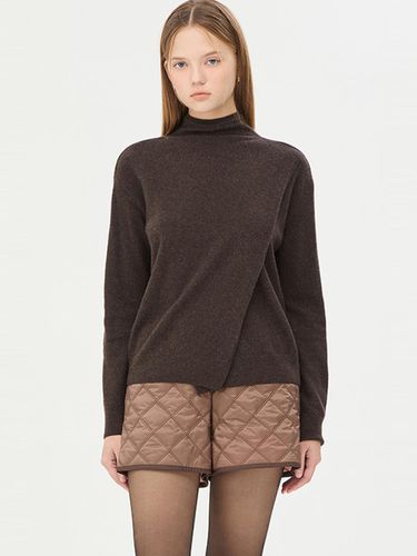 Wool Mock Neck Diagonal Slit Pullover (SAKP52461DW) - Sisley - Modalova