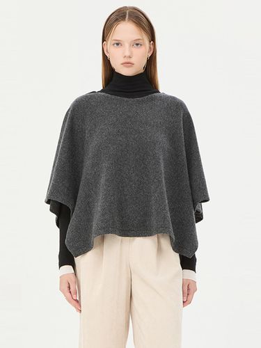 Wool Fleece-Lined Button-Front Cape (SAKP38461CG) - Sisley - Modalova