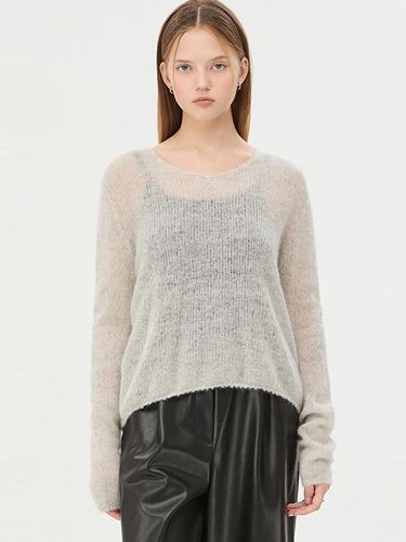 Cashmere V-Neck Relaxed Fit Knit (SAKP50461LG) - Sisley - Modalova