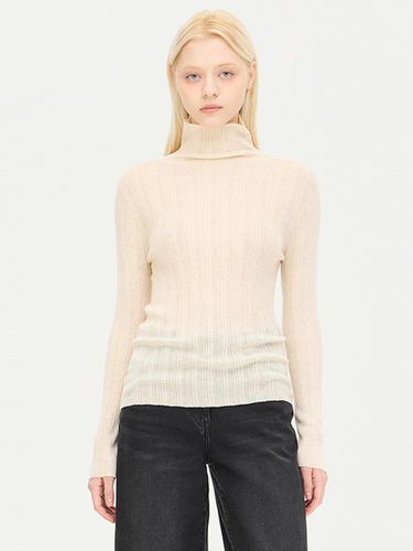 Whole Garment Wool Blend Turtleneck Knit (SAKP39461IV) - Sisley - Modalova