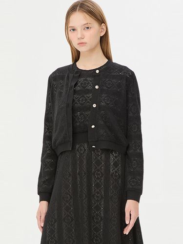 Berlin Lace Cardigan-Style Brushed Blouse (SAWS43461BK) - Sisley - Modalova