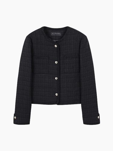 Ivy Tweed Quilted 4-Button Jacket (SAJK36461BK) - Sisley - Modalova