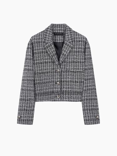 Cotton Blend Tweed Pocket Semi-Overfit Jacket (SAJK37461MG) - Sisley - Modalova