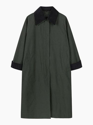 Corduroy Check Detachable Liner Single Mac Coat (SACT46461DK) - Sisley - Modalova