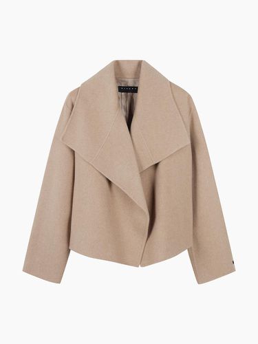 Wool Blend Shawl Collar Short Coat (SACT32461ME) - Sisley - Modalova