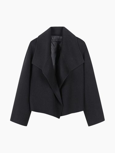 Shawl Collar Cashmere Wool Short Coat (SACT32461BK) - Sisley - Modalova