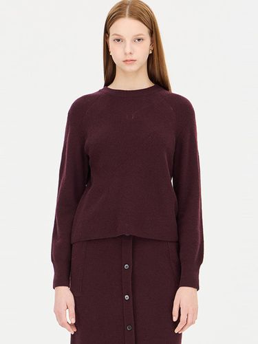 Diagonal Ribbed Wool Cashmere Pullover (SAKP56461WI) - Sisley - Modalova