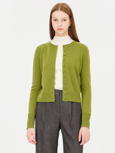 Cashmere Regular Fit Button-Up Knit Cardigan [GREEN] (SAKC34461) - Sisley - Modalova