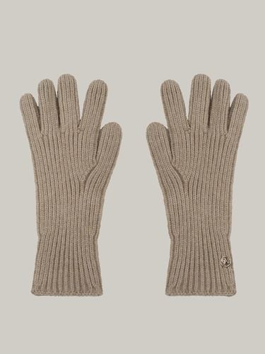 Wool-blend Fingerhole Winter Gloves [Beige] - MOMET - Modalova