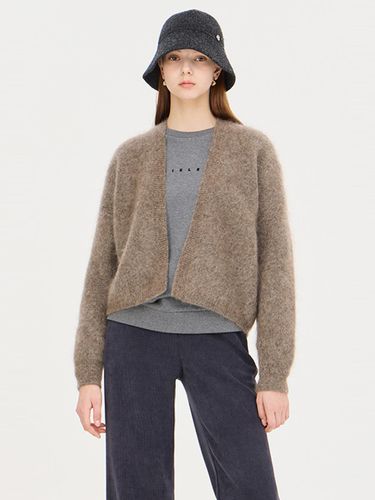 Mohair Blend Shawl Drop Shoulder Cardigan [Brown] (SAKC35461BR) - Sisley - Modalova