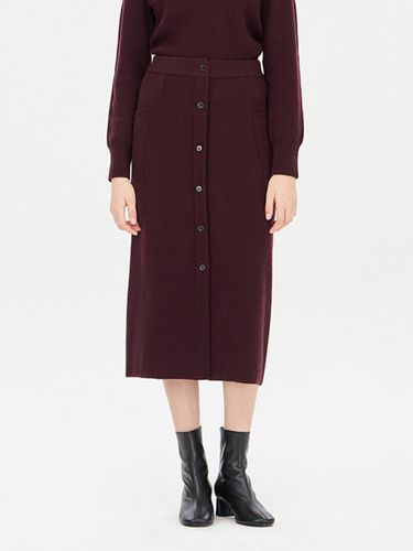 Button Point H-line Wool Blend Skirt (SAKS32461WI) - Sisley - Modalova