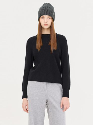 Diagonal Ribbed Wool Cashmere Pullover (SAKP56461BK) - Sisley - Modalova