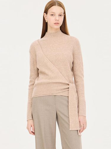 Wrap Strap High Neck Wool Blend Knit (SAKP53461ME) - Sisley - Modalova