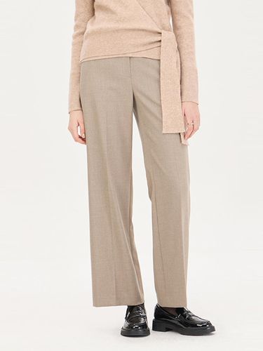 Back Elastic Slim Wide Pressed Pants (SAPT10441BG) - Sisley - Modalova