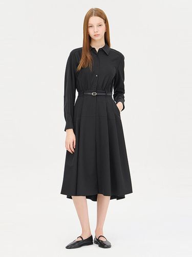 Shirt-Style Flared Versatile Dress (SAOP36461BK) - Sisley - Modalova